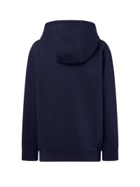 Dunkelblaues Kinder Kapuzen-Sweatshirt aus Bio-Baumwolle mit Tasche